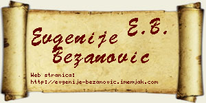 Evgenije Bežanović vizit kartica